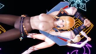 [MMD] Genshin Impact Jean Keqing McGeo Barbara Hot Strip Dance 4K UHD 60FPS