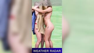 WEATHER LADY GETS HER CLOTHES OFF - ENF