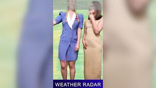 WEATHER LADY GETS HER CLOTHES OFF - ENF