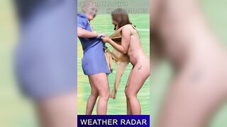 WEATHER LADY GETS HER CLOTHES OFF - ENF