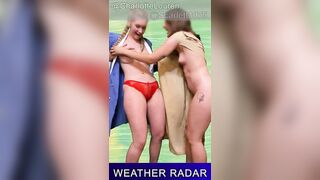WEATHER LADY GETS HER CLOTHES OFF - ENF