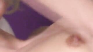 Blonde masseuse tongue stimulating clit