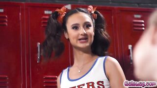 Eliza and Coco had energetic sex right there in the locker room (Eliza Ibarra, CoCo Lovelock)