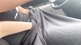 I give the taxi driver the finger on a busy road