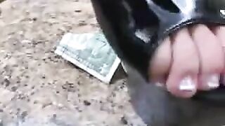 2 girls strip for money - lesbian sex