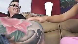 Trucker lesbian makes a move on a girly closet lesbian