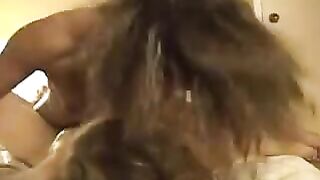 Lesbian interracial in a hotel