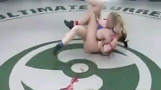 Lesbian four girl sexual wrestling with anal strapon fucking the losers
