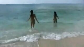 Nice lesbians on the beach