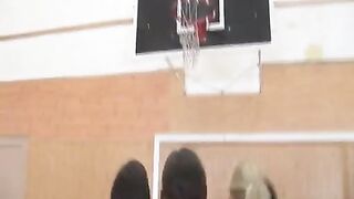 4 Teens lesbian play with toys after basket