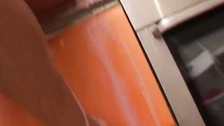 Girls playing in the kitchen