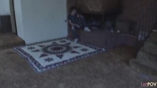 Smoke break ends with the ebony lesbians kissing and eating out their shaved pussies during sixty nine