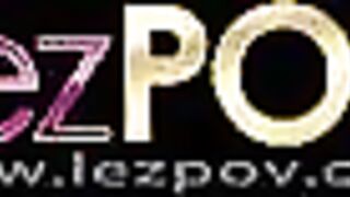 With the help of her big natural boobs the brunette is able to seduce the blonde lesbian