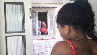 My neighbor gets excited watching porn videos and calls me to fuck, Myllena Rios