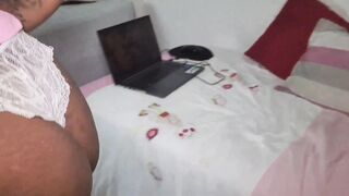 After watching porn videos the naughty got excited and calls me to fuck, Myllena Rios