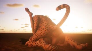 Furry Lesbian erotic licking and scissoring