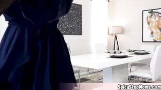 When your new stepmom is a hot blonde nympho then its very likely that she will offer her pussy