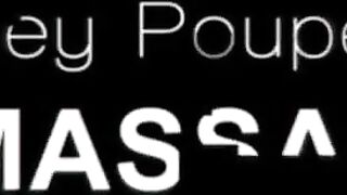 Virgin butt cheeks of Adley Poupee massaged with oil