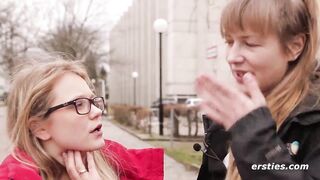 Ersties: Students with skirts have fun in the seminar room