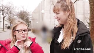 Ersties: Students with skirts have fun in the seminar room