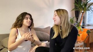 Firsties: Kara X. & Zoe B. massage each other to a happy ending