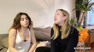 Firsties: Kara X. & Zoe B. massage each other to a happy ending