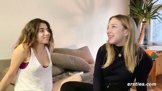 Firsties: Kara X. & Zoe B. massage each other to a happy ending