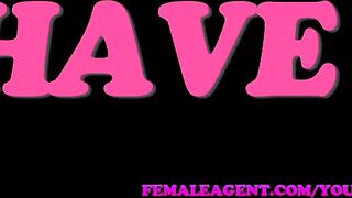 FemaleAgent Ravishing blonde can't get enough of busty agents pussy