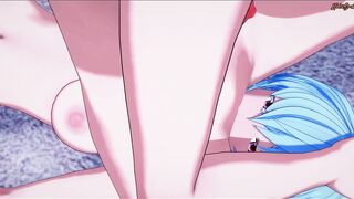 Rei and Asuka take turns licking pussy - Neon Genesis Evangelion Hentai.