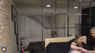Mature kinky busty step mom fucks young daughter