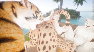 Lesbian Furry Threesome