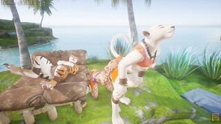 Lesbian Furry Threesome