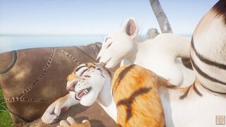 Lesbian Furry Threesome