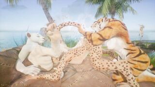 Lesbian Furry Threesome