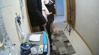 a friend jerks off my cock in the front room