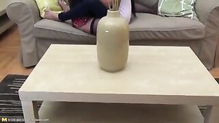 Old Whore Chews young hookers face off