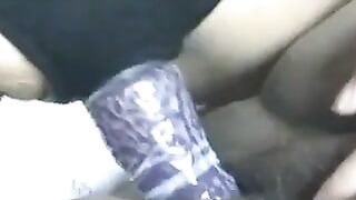 BBW lesbian strapon play