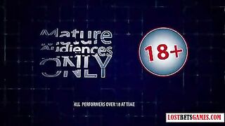 3 Beautiful babes strip the blonde