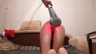 Fucked my stepsister with a doggy style massager
