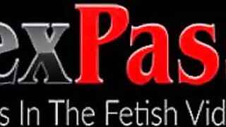 Latex femdom strapon banging submissive lesbian