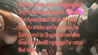 2 Smoking Goth Girls give smoking pov blowjob on cam show
