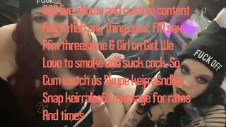 2 Smoking Goth Girls give smoking pov blowjob on cam show