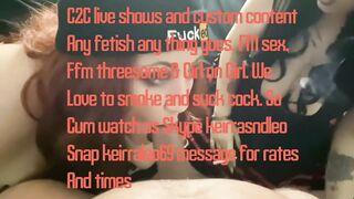 2 Smoking Goth Girls give smoking pov blowjob on cam show