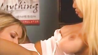 'Jenna J' eats out, fingers, and fucks 'Camen L', lesbo XXX