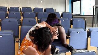 Ersties: Lesbian Exhibitionists Have Sexy Fun in a Classroom