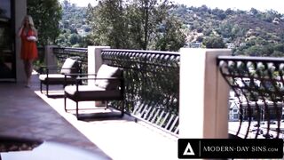 Busty Blonde MILF Seduces Her Teen Neighbor