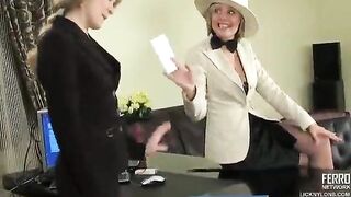 Gorgeous lesbians in sexy stockings
