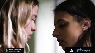 GIRLSWAY - Bullied Teen Khloe Kapri Is Cheered Up By Horny Popular Girl Gia Derza In The Bathroom