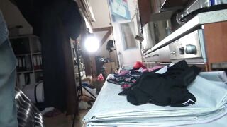 Shaved Pussy Girls show their Booty and Tits in Uniform and Short Skirts without Underwear for Teasing in a Birthday Party