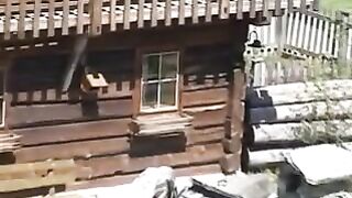 Mountain lesbian action sex with two horny babes licking